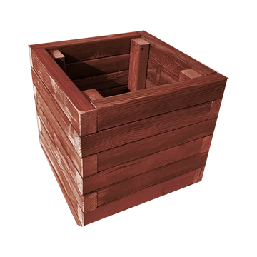 Virágláda kültéri borovi fenyőből 45x45x45 dio