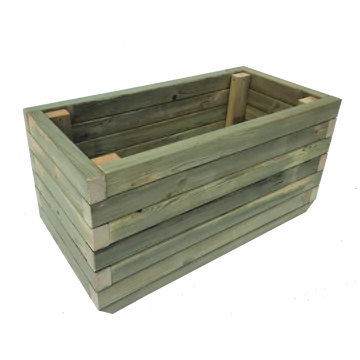 Virágláda kültéri borovi fenyőből 125x45x45 natúr