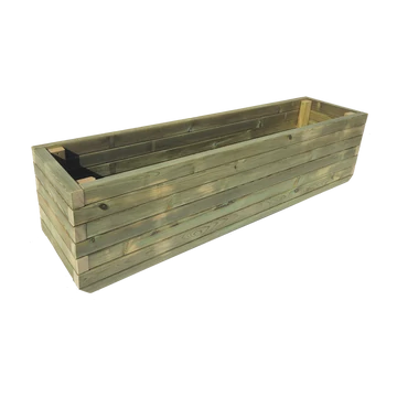 Virágláda kültéri borovi fenyőből 180x45x45 natúr