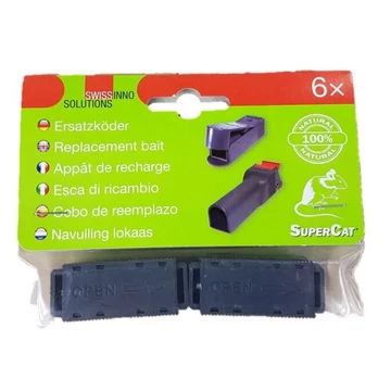 Csalétek élvefogó és No see no touch egércsapdába - Super Cat (6db)