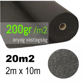 Geotextília 2x10m - 20m2 méretre vágva (200gr/m2)